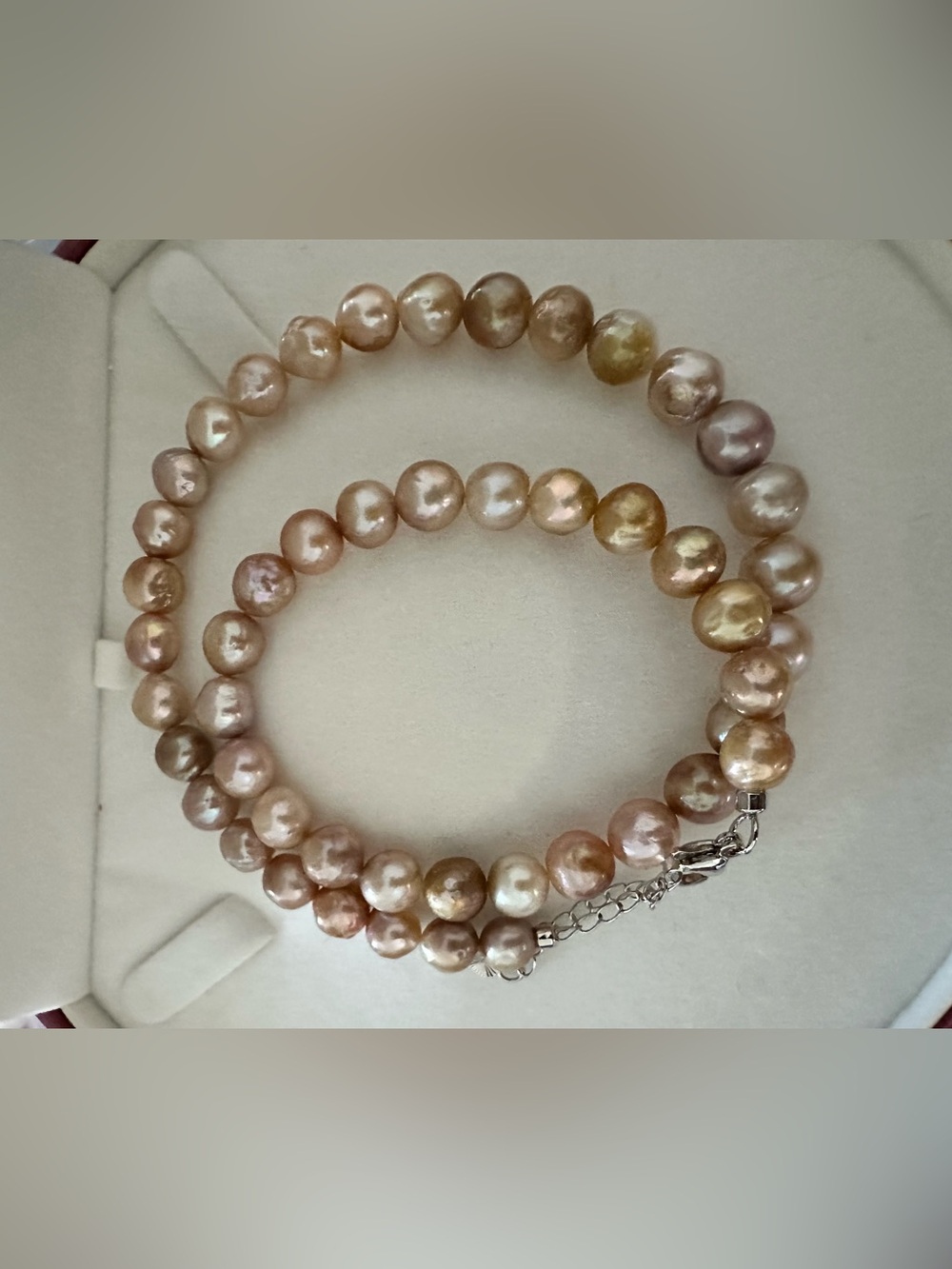 Multi Color Genuine Freshwater Baroque Pearl Necklace - 11mm